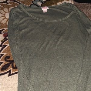 Green long sleeve blouse